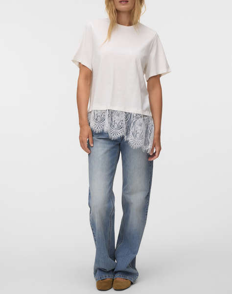 VERO MODA VMBRIT SS O-NECK LACE T-SHIRT JRS
