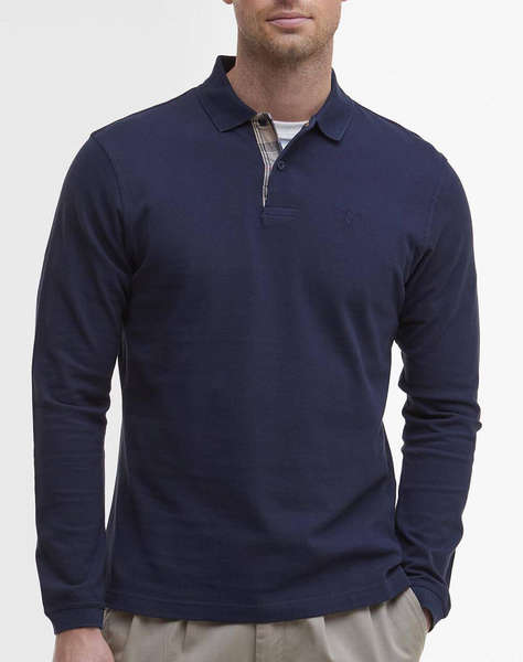BARBOUR BARBOUR ESSENTIAL L/S TARTAN PIQUE POLO SHIRT