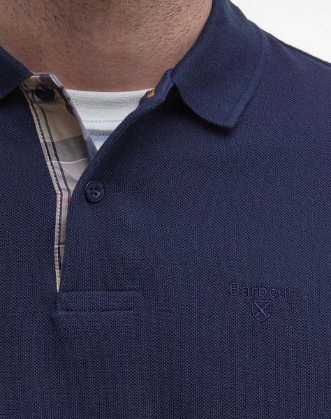 BARBOUR BARBOUR ESSENTIAL L/S TARTAN PIQUE POLO SHIRT
