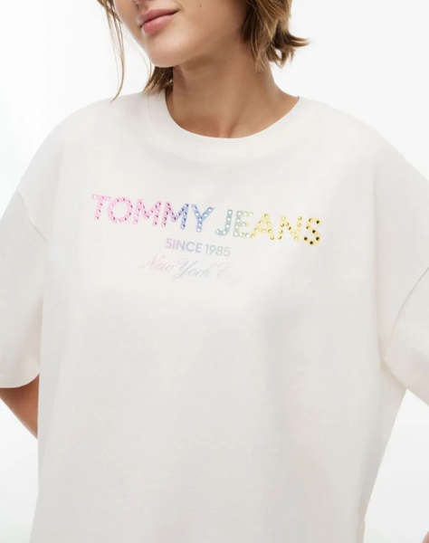 TOMMY JEANS TJW OVS TJ BLING GMD TEE