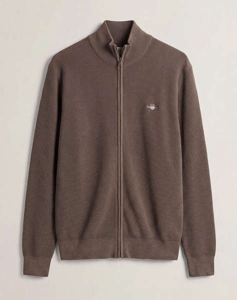 GANT ПЛЕТЕНА ЖИЛЕТКА MICRO TEXTURED COTTON ZIP CARDIGAN