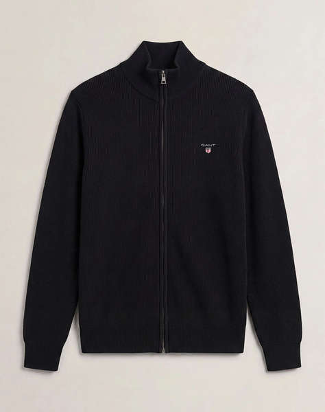 GANT ПЛЕТЕНА ЖИЛЕТКА MICRO TEXTURED COTTON ZIP CARDIGAN