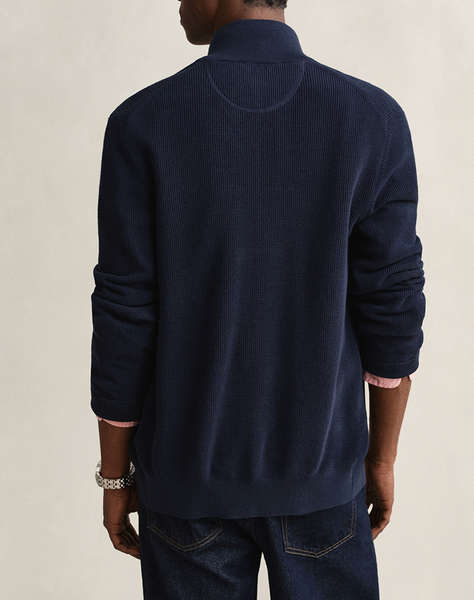 GANT ПЛЕТЕНА ЖИЛЕТКА MICRO TEXTURED COTTON ZIP CARDIGAN