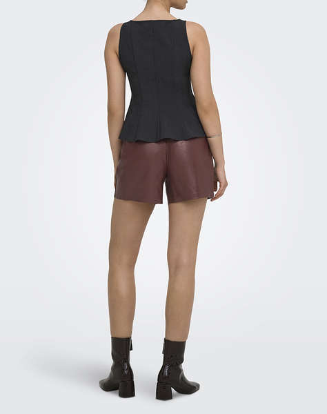 ONLY ONLJULIA FAUX LEATHER SHORTS OTW