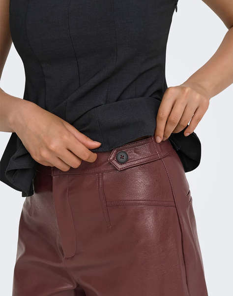 ONLY ONLJULIA FAUX LEATHER SHORTS OTW