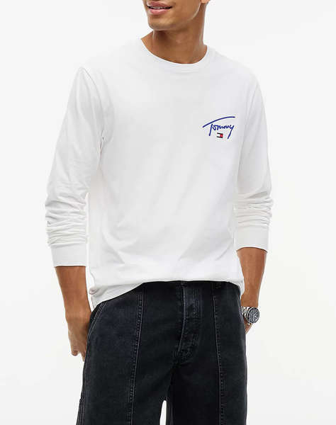 TOMMY JEANS TJM SLIM SIGNATURE CHEST TEE LS