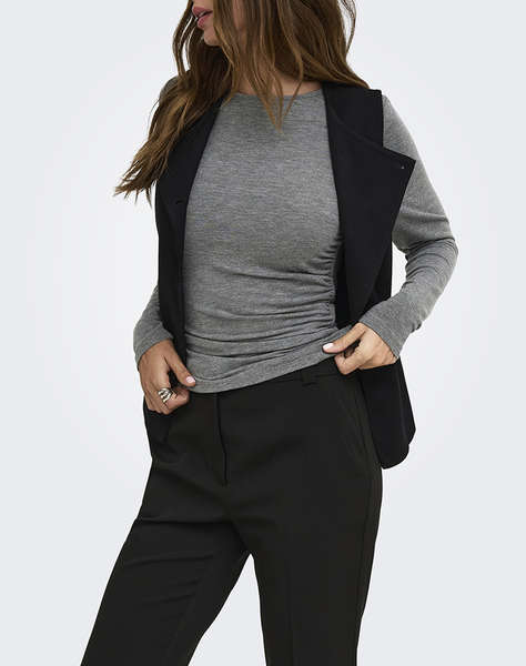 ONLY ONLGLAMOUR L/S RUCHING TOP CC JRS