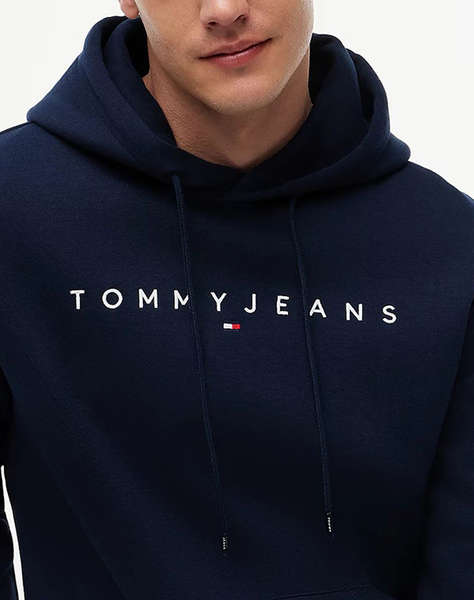 TOMMY JEANS TJM REG LINEAR LOGO HOODIE EXT