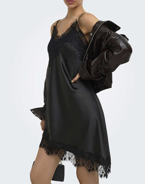 ONLY ONLINDONA STRAP SATIN LACE DRESS WVN