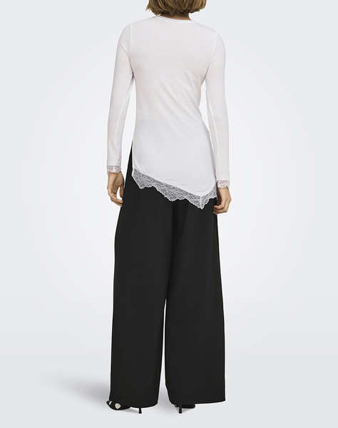 ONLY ONLGLAMOUR L/S LACE DETAIL TOP JRS