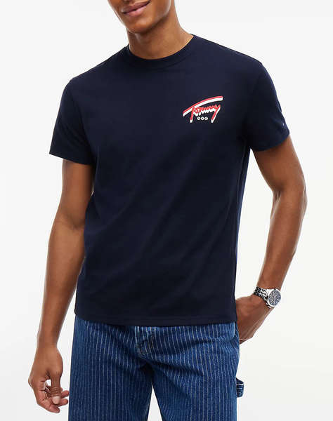TOMMY JEANS TJM REG SIGN BACKPRINT TEE EXT