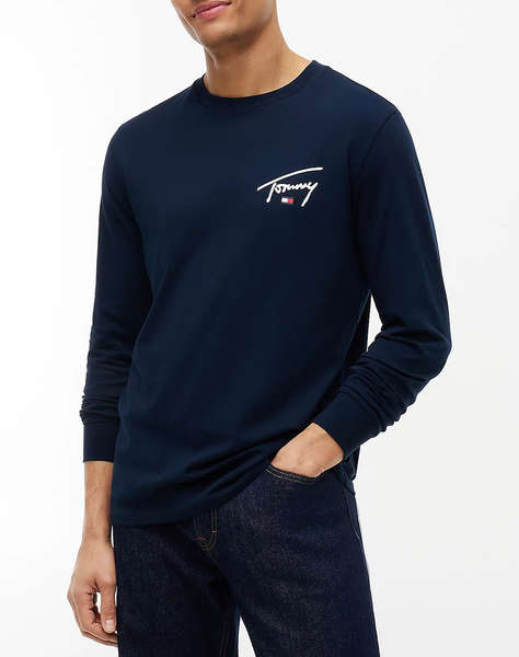 TOMMY JEANS TJM SLIM SIGNATURE CHEST TEE LS
