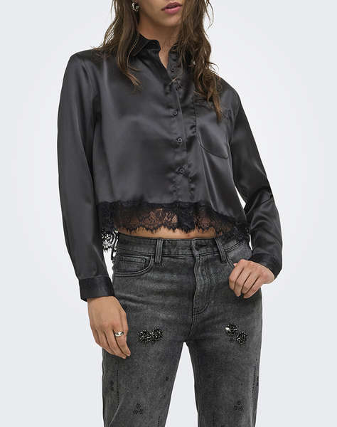 ONLY ONLINDONA L/S SATIN LACE SHIRT WVN