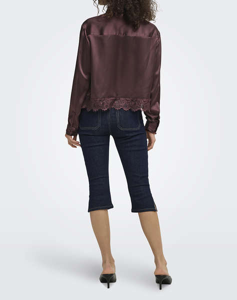 ONLY ONLINDONA L/S SATIN LACE SHIRT WVN