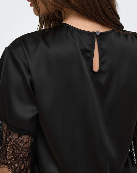 ONLY ONLINDONA 2/4 SATIN LACE TOP WVN