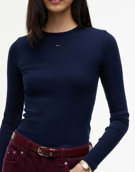 TOMMY JEANS TJW SLIM ESSENTIAL RIB LS