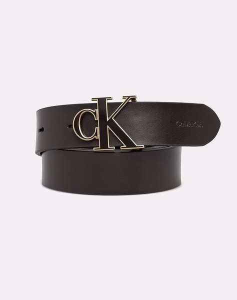 CALVIN KLEIN JEANS ROUND CK BUCKLE 30MM BELT INLAY