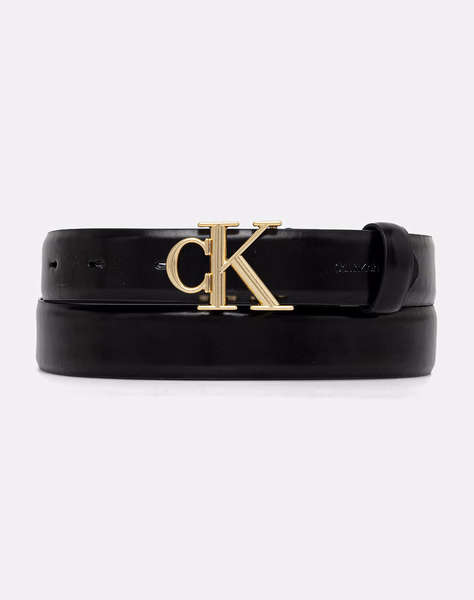 CALVIN KLEIN JEANS ROUND CK BUCKLE 30MM BELT SMOOTH