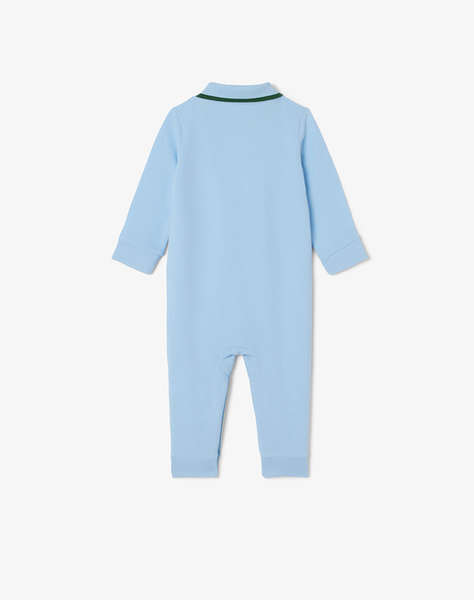 LACOSTE БЕБЕШКО БОДИ С ДЪЛГИ РЪКАВИ FOOTLESS PIQUE COVERALL