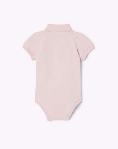 LACOSTE БЕБЕШКО ПОЛО БОДИ С КЪСИ РЪКАВИ SHIRRED SLEEVE PIQUE BODYSUIT