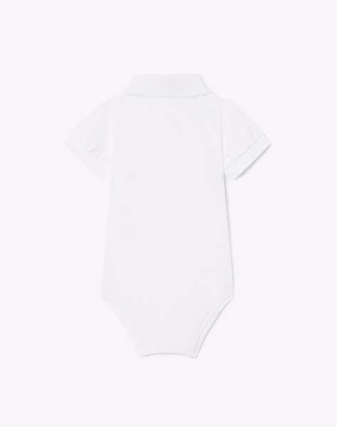 LACOSTE БЕБЕШКО ПОЛО БОДИ С КЪСИ РЪКАВИ SHIRRED SLEEVE PIQUE BODYSUIT