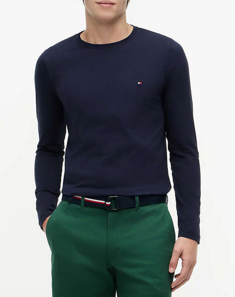 TOMMY HILFIGER STRETCH SLIM FIT LONG SLEEVE TEE