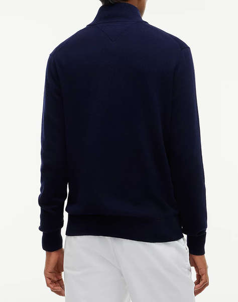 TOMMY HILFIGER PIMA ORG CTN CASHMERE ZIP MOCK