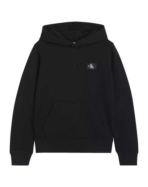 CALVIN KLEIN JEANS TERRY CK WOVEN LABEL HOODIE