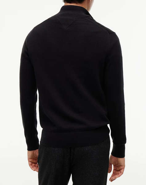 TOMMY HILFIGER PIMA ORG CTN CASHMERE ZIP MOCK