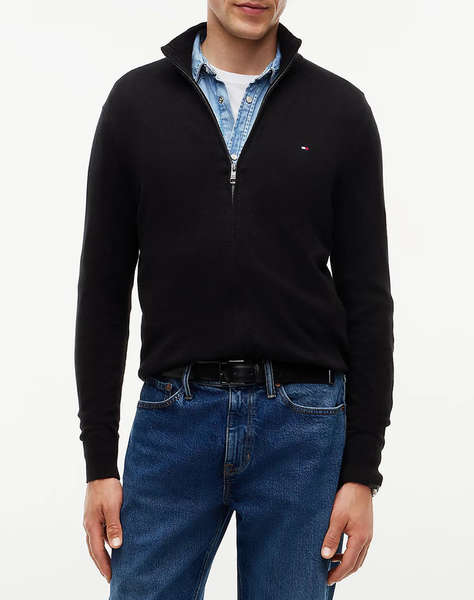 TOMMY HILFIGER PIMA ORG CTN CASHMERE ZIP THRU