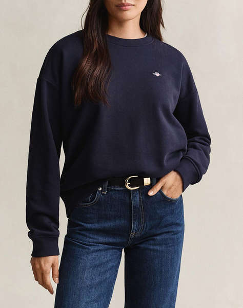GANT СУИТШЪРТ С ДЪЛЪГ РЪКАВ SHIELD C-NECK SWEAT