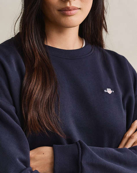GANT СУИТШЪРТ С ДЪЛЪГ РЪКАВ SHIELD C-NECK SWEAT