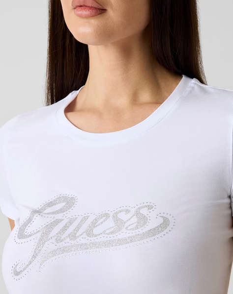 GUESS SS CN GLITTER LOGO TEE ДАМСКА БЛУЗА