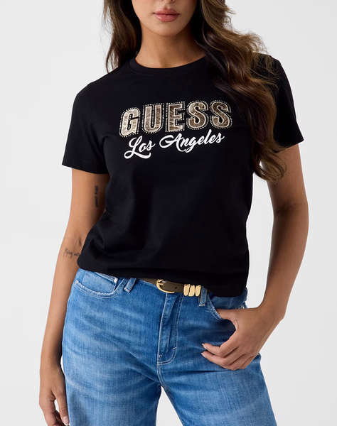 GUESS SS CN SNAKE SCRIPT RHINESTONE ДАМСКА БЛУЗА