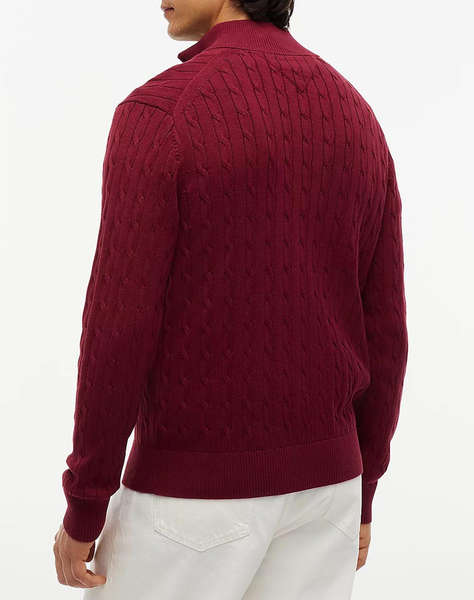 TOMMY HILFIGER CLASSIC COTTON CABLE ZIP MOCK