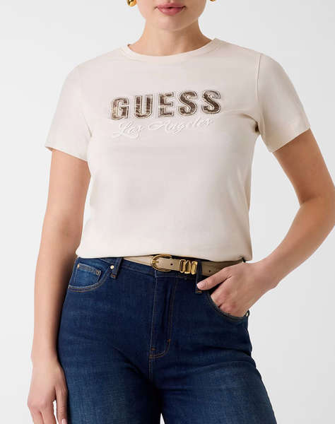 GUESS SS CN SNAKE SCRIPT RHINESTONE ДАМСКА БЛУЗА