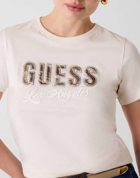 GUESS SS CN SNAKE SCRIPT RHINESTONE ДАМСКА БЛУЗА