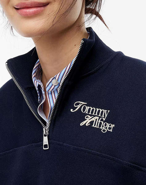 TOMMY HILFIGER SCRIPT REG MK-NK HALF ZIP SWT