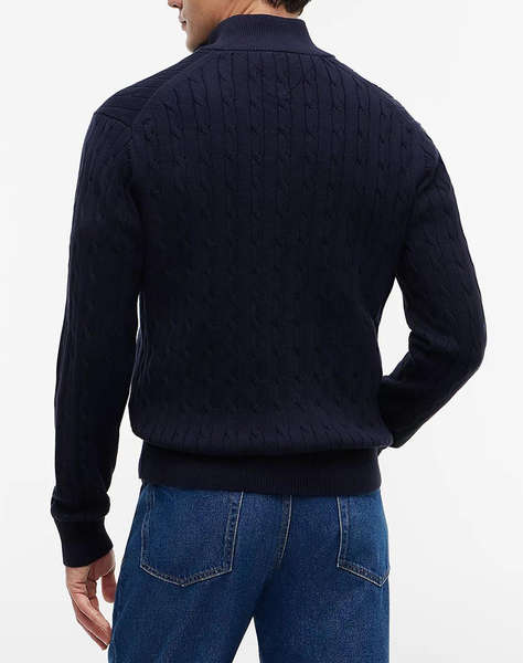 TOMMY HILFIGER CLASSIC COTTON CABLE ZIP MOCK