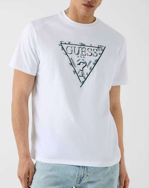 GUESS CN SS TRIANGLE LEAVES EMBROIDE БЛУЗА M