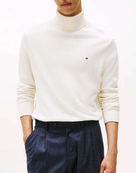 TOMMY HILFIGER PIMA ORG CTN CASHMERE ROLL NECK