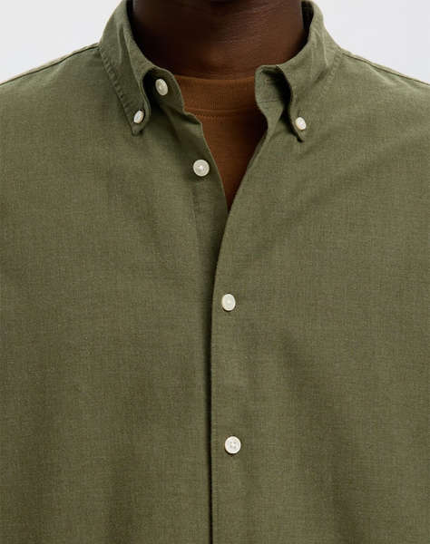SELECTED SLMCOLE-JAY REG MELANGE LS SHIRT NOOS