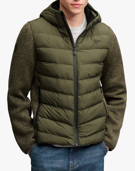 SUPERDRY HOODED STORM KNIT HYBRID JKT МЪЖКО ЯКЕ
