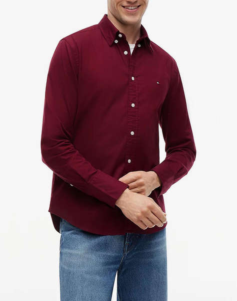 TOMMY HILFIGER FLEX FLANNEL SOLID RF SHIRT
