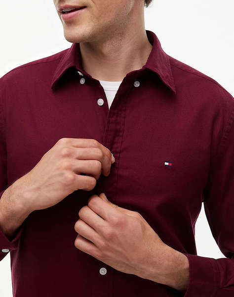 TOMMY HILFIGER FLEX FLANNEL SOLID RF SHIRT