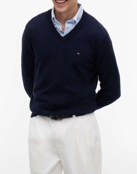 TOMMY HILFIGER PIMA ORG CTN CASHMERE V NECK