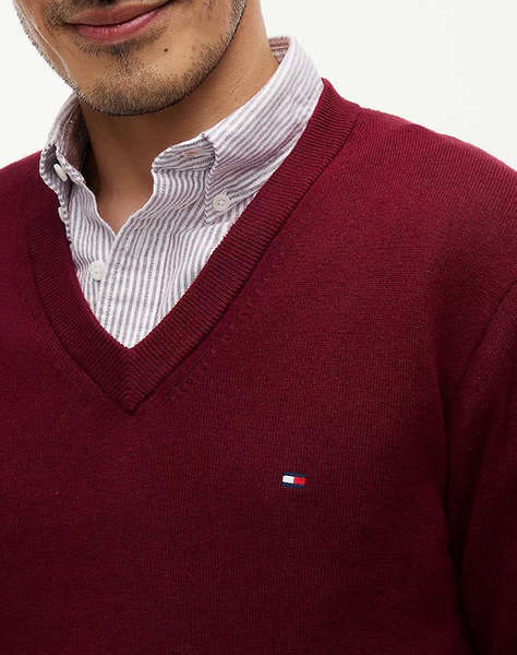 TOMMY HILFIGER PIMA ORG CTN CASHMERE V NECK