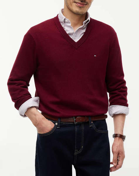 TOMMY HILFIGER PIMA ORG CTN CASHMERE V NECK