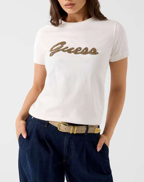 GUESS SS CN BEADS SCRIPT TEE ДАМСКА БЛУЗА