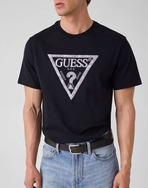 GUESS CN SS TRIANGLE LEAVES EMBROIDE БЛУЗА M